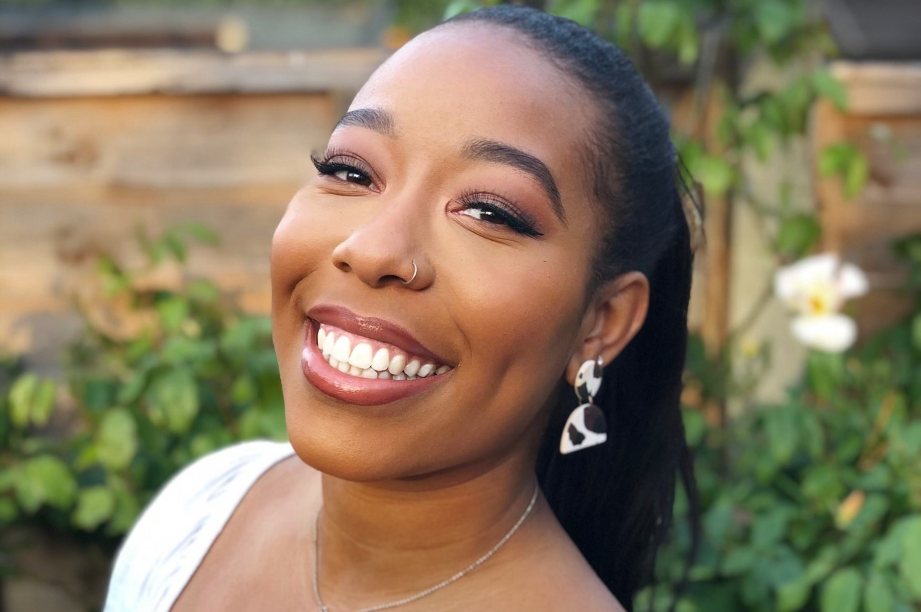 Briana wearing Smilelign Clear Aligners